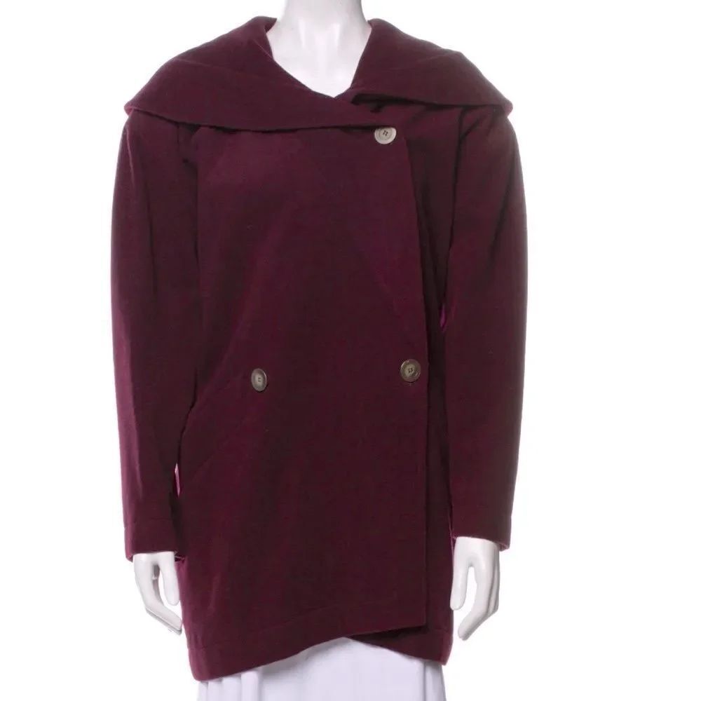*Christian Dior* Burgandy Shawl Collar VTG 80’s Coat